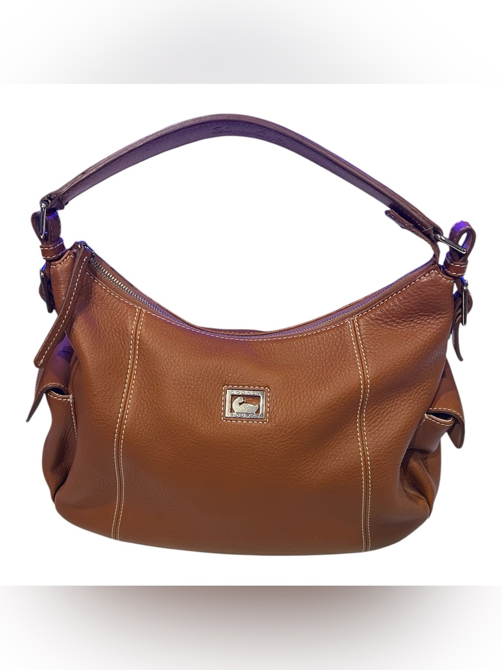 Dooney & Bourke Tan Pebbled Leather Hobo